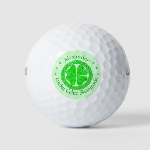 Lucky Celtic Shamrock 4 Leaf Clover Green Irish Golfballen