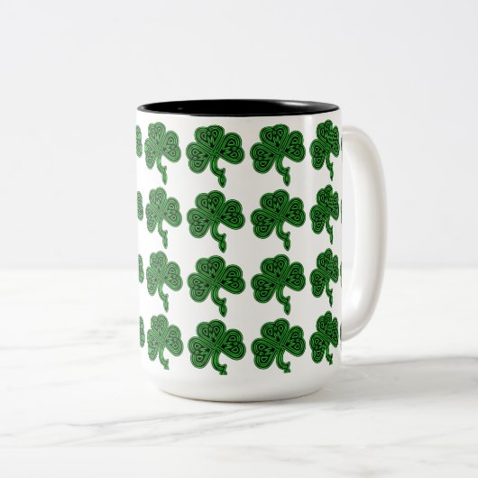 Lucky Celtic Shamrock Mug (Devant droit)