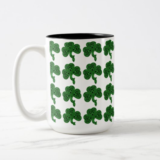 Lucky Celtic Shamrock Mug (Gauche)