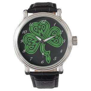 Lucky Celtic Shamrock polshorloge Horloge