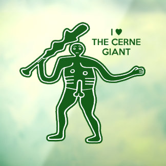Lucky Cerne Giant Fertility Symbol Raamsticker