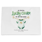 Lucky Charm Baby shower Gift Bag Groot Cadeauzakje (Voorkant)