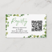 Lucky Charm Baby shower Registry Kaarten (Voorkant)