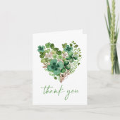 Lucky Charm Baby shower Shamrock bedankkaart (Voorkant)