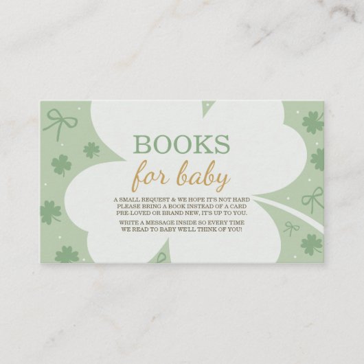 Lucky Charm Books for Baby Card Informatiekaartje (Voorkant)