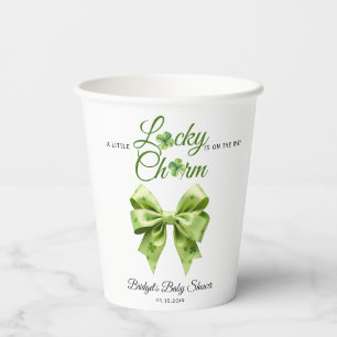 Lucky Charm Bow St. Patrick's Day baby shower Papieren Bekers