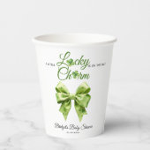 Lucky Charm Bow St. Patrick's Day baby shower Papieren Bekers (Voorkant)