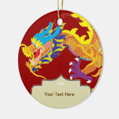 Lucky Charm Chinese Dragon Keramisch Ornament (Links)