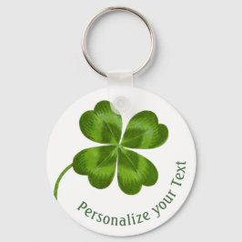Lucky Charm Clover  Gepersonaliseerd Goed Luck Sleutelhanger