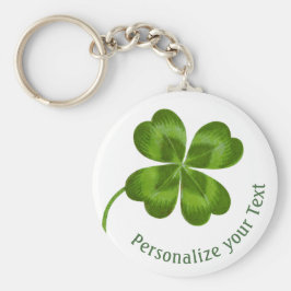 Lucky Charm Clover  Gepersonaliseerd Goed Luck Sleutelhanger