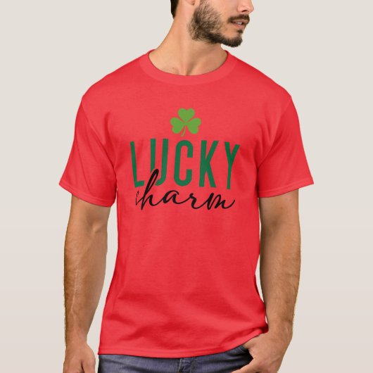 Lucky Charm et Shamrock Unisex T-shirt (Devant)