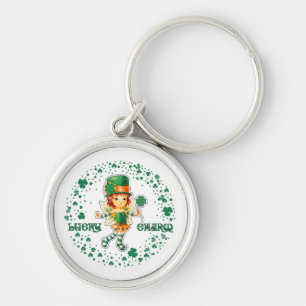 Lucky Charm. Fairy Irish Girl St. Patrick's Day Sleutelhanger