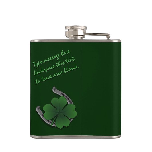 Lucky Charm Flask St. Patrick's Luck Drink Flask Heupfles (Achterkant)