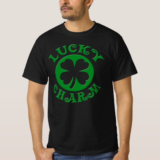 Lucky Charm four-Leaf Clover Irish St. Patricks Da T-shirt (Voorkant)