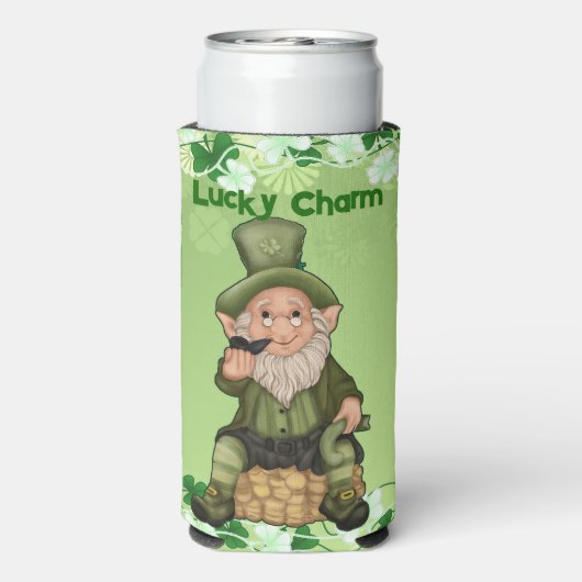 Lucky Charm Fun Leprechaun Pot of Gold Irish Beer (Seltzer Achterkant)
