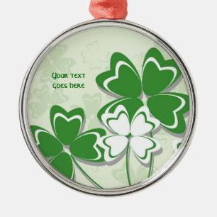 Lucky charm Ierse klaver shamrock St. Patrick's Da Metalen Ornament