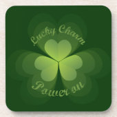 Lucky Charm ingeschakeld Drankjes Onderzetter (Voorkant)