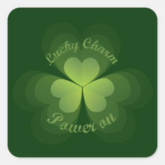 Lucky Charm ingeschakeld Vierkante Sticker