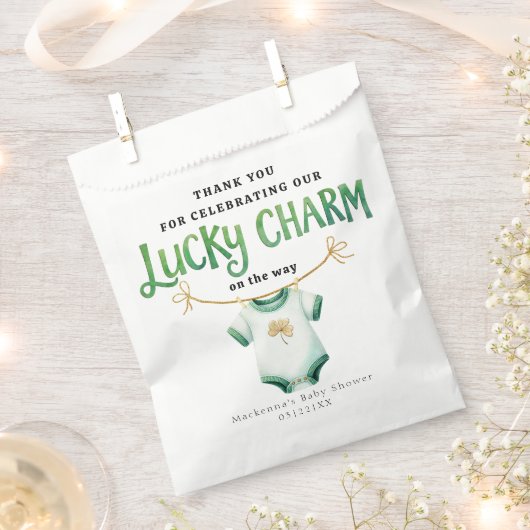 Lucky Charm Irish Baby shower Favorietentas Bedankzakje (Geknipt)
