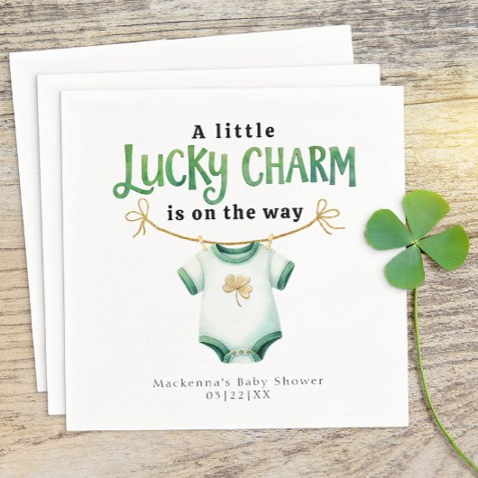 Lucky Charm Irish Baby shower Napkins Servet