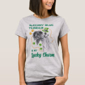 Lucky Charm Kerry Blue Terrier Irish Dog mama Funn T-shirt (Voorkant)