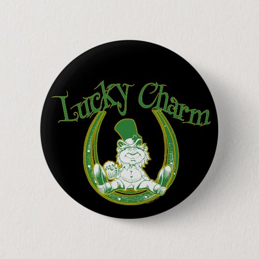 Lucky Charm Leprechaun Button (Voorkant)