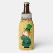 Lucky Charm Leprechaun Irish Bubble Golden Beer Flesjeskoeler (Fles Voorkant)