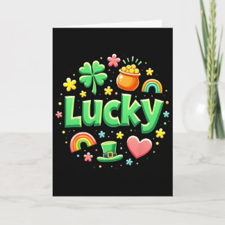 Lucky Charm Patricks Day Pot Of Gold Irish Shamroc Kaart