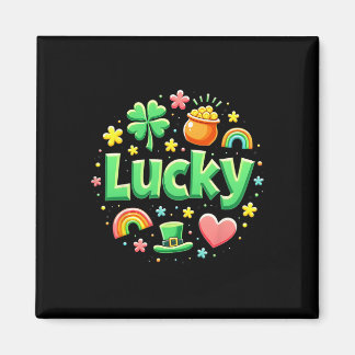 Lucky Charm Patricks Day Pot Of Gold Irish Shamroc Magneet