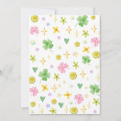 Lucky Charm Rainbow Shamrock Verjaardag uitnodigin Kaart (Achterkant)