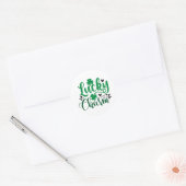 Lucky Charm Shamrock Ronde Sticker (Envelop)