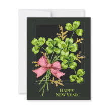 Lucky Charm Shamrocks  Cute Happy Nieuwjaar