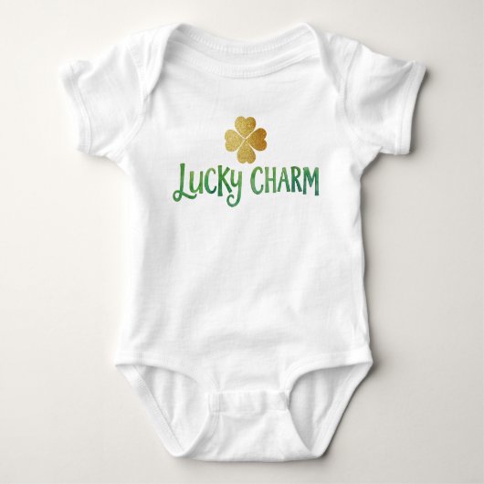 Lucky Charm St. Patrick's Baby Bodysuit (Voorkant)