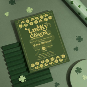 Lucky Charm st Patrick's dag baby shower Kaart