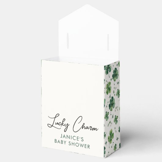 Lucky Charm St. Patricks Day Baby shower Bedankdoosjes (Geopend)