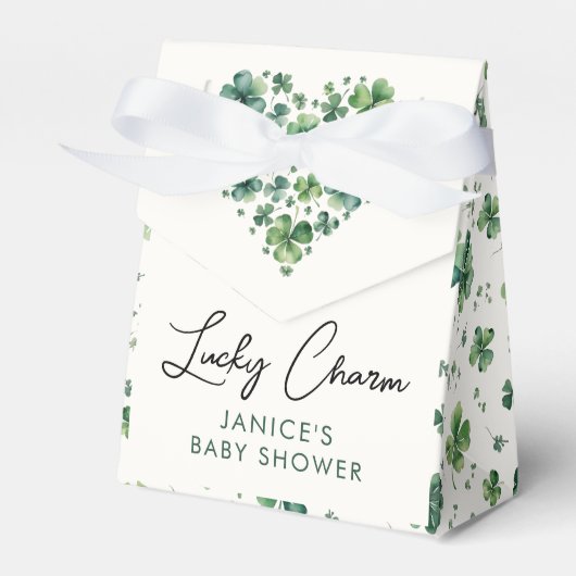 Lucky Charm St. Patricks Day Baby shower Bedankdoosjes (Voorkant Zijde)