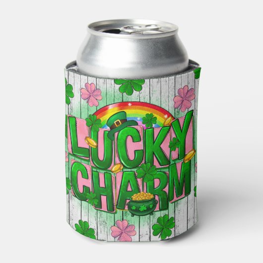 Lucky Charm St. Patrick's Day Design Blikjeskoeler (Blikje Voorkant)