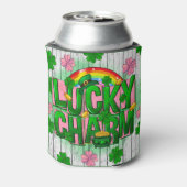 Lucky Charm St. Patrick's Day Design Blikjeskoeler (Blikje Achterkant)