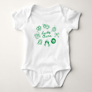 Lucky Charm St Patricks Day Lucky Clover Romper