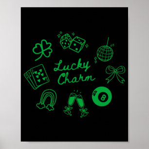 Lucky Charm St. Patrick's Day Lucky Clover T-shirt Poster