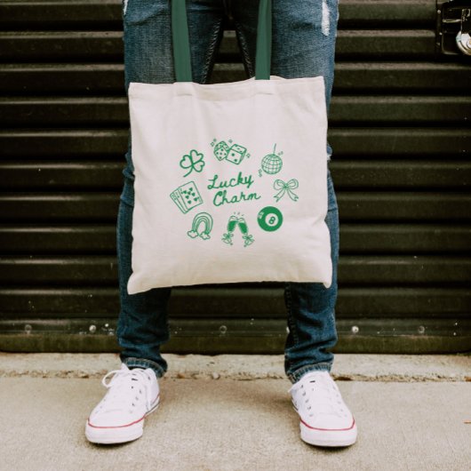 Lucky Charm St Patricks Day Lucky Clover Tote Bag