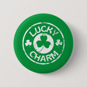 Lucky Charm  St Patrick's Day Ronde Button 5,7 Cm