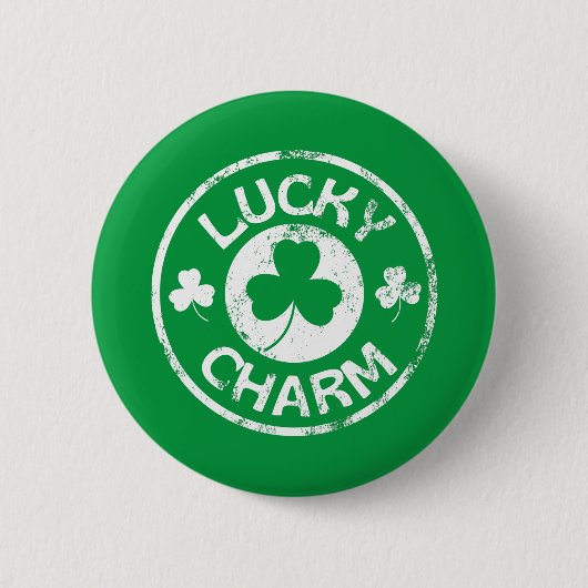 Lucky Charm  St Patrick's Day Ronde Button 5,7 Cm (Voorkant)