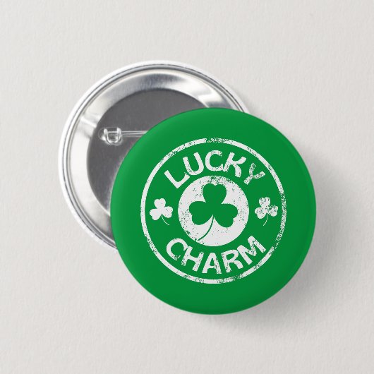 Lucky Charm  St Patrick's Day Ronde Button 5,7 Cm (Voorkant /achterkant)