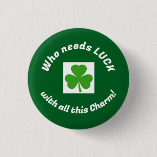 Lucky Charm St. Patty's Ronde Button 3,2 Cm