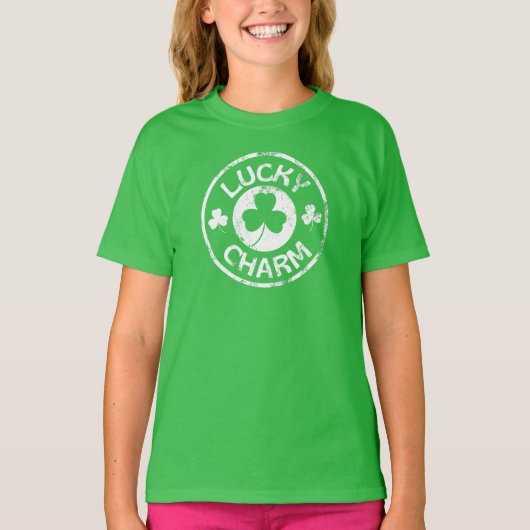 Lucky Charm Vintage St Patrick's Day T-Shirt (Devant)