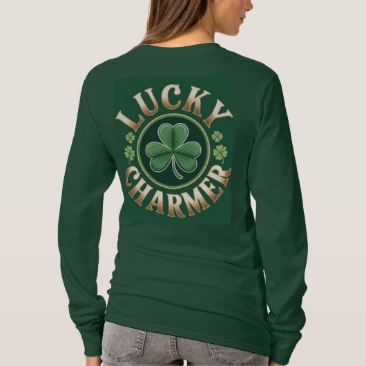 Lucky Charmer Basic Long Sleeve T-Shirt (Dos)