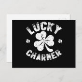 Lucky Charmer Shamrock Funny St. Patrick's Day Briefkaart (Voorkant / Achterkant)