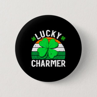 Lucky charmer shirts boys kids girls funny st ronde button 5,7 cm