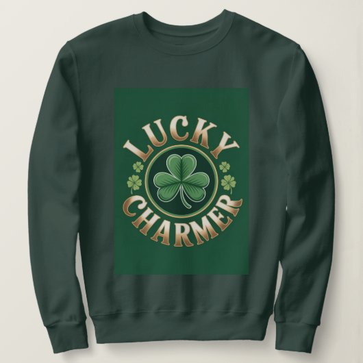 Lucky Charmer Women's Forest Green Sweatshirt (Design voorkant)